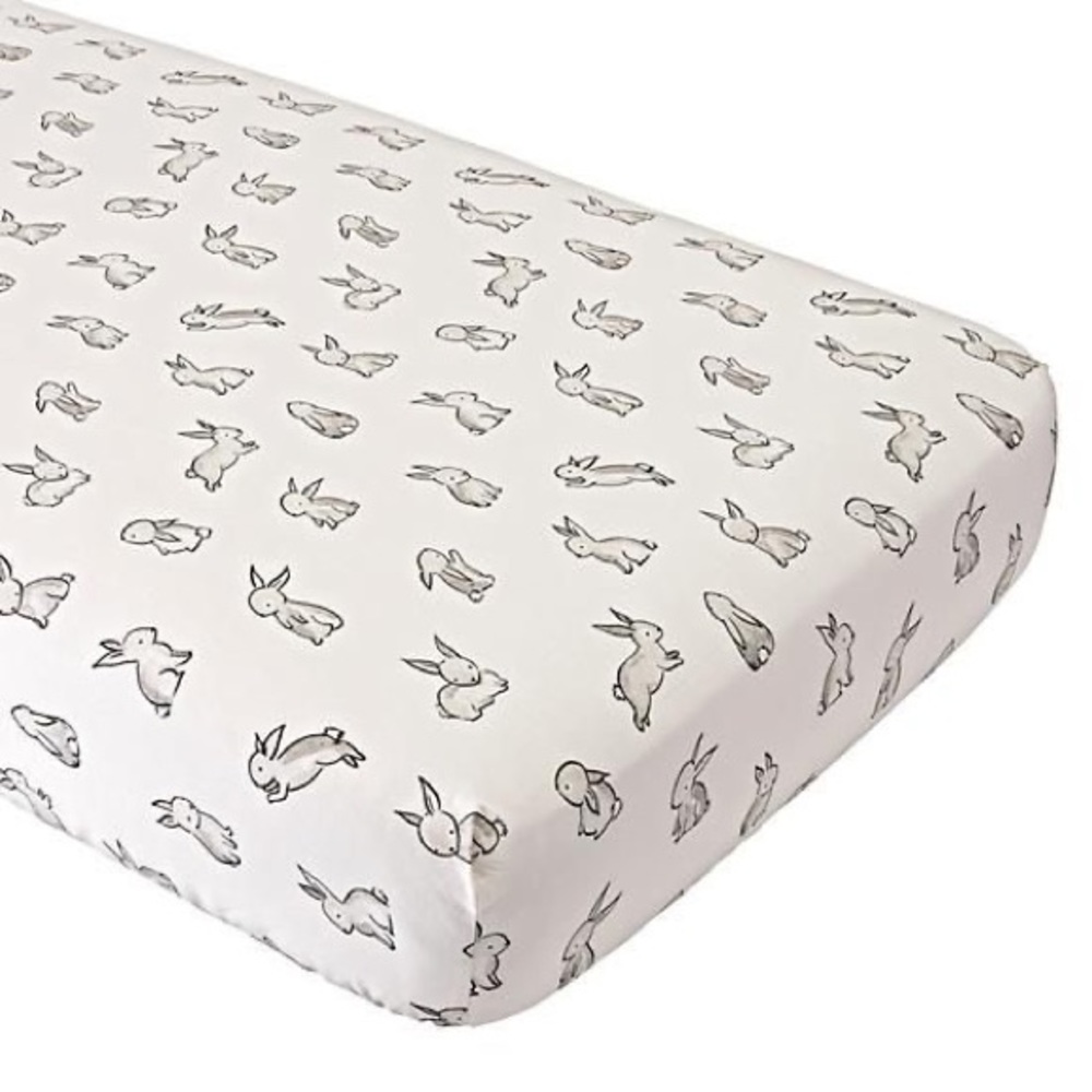 Organic cotton fitted crib sheet by Rylee & Cru for Crate&Barrel